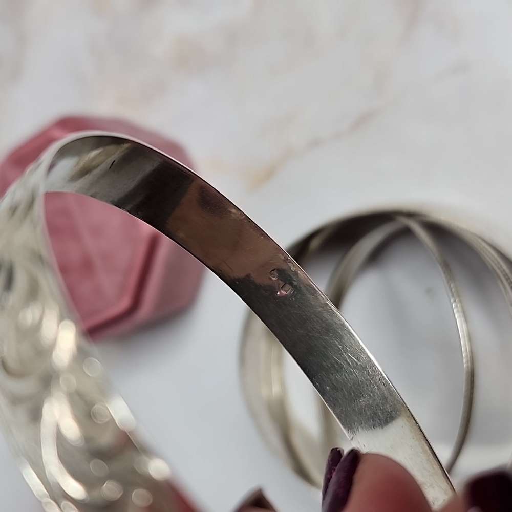 Sterling Silver Bangle Set Bundle - image 6